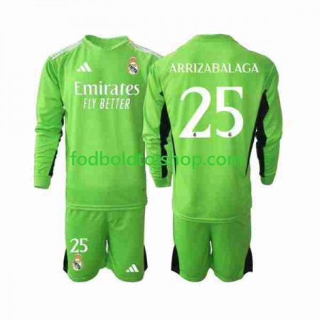Real Madrid Kepa Arrizabalaga 25 Målmand Børn Hjemme Fodboldsæt 2023-24 L/S (+ Korte bukser)